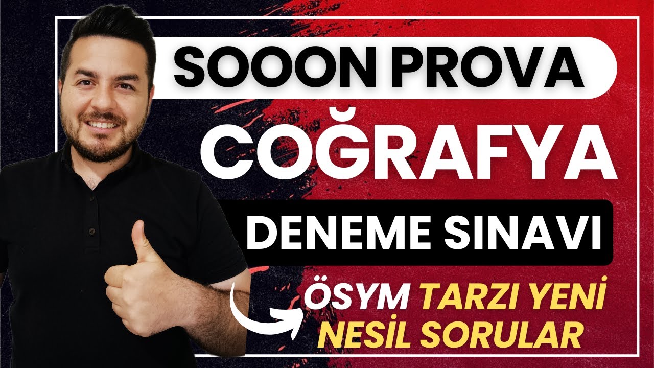 KPSS 2024 I SOOON PROVA COĞRAFYA DENEME SINAVI I ENES HOCA 