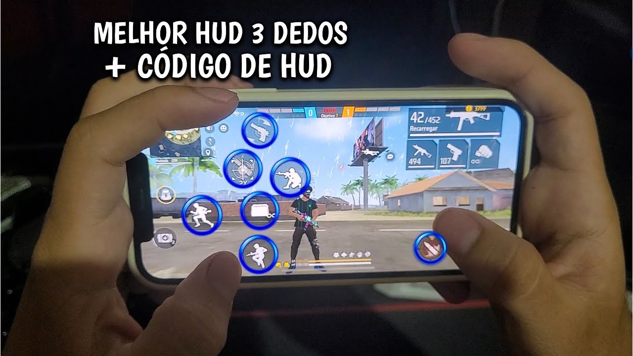 MELHOR HUD 3 DEDOS PARA APRENDER RÁPIDO!!! CONFIG + CÓDIGO DE HUD