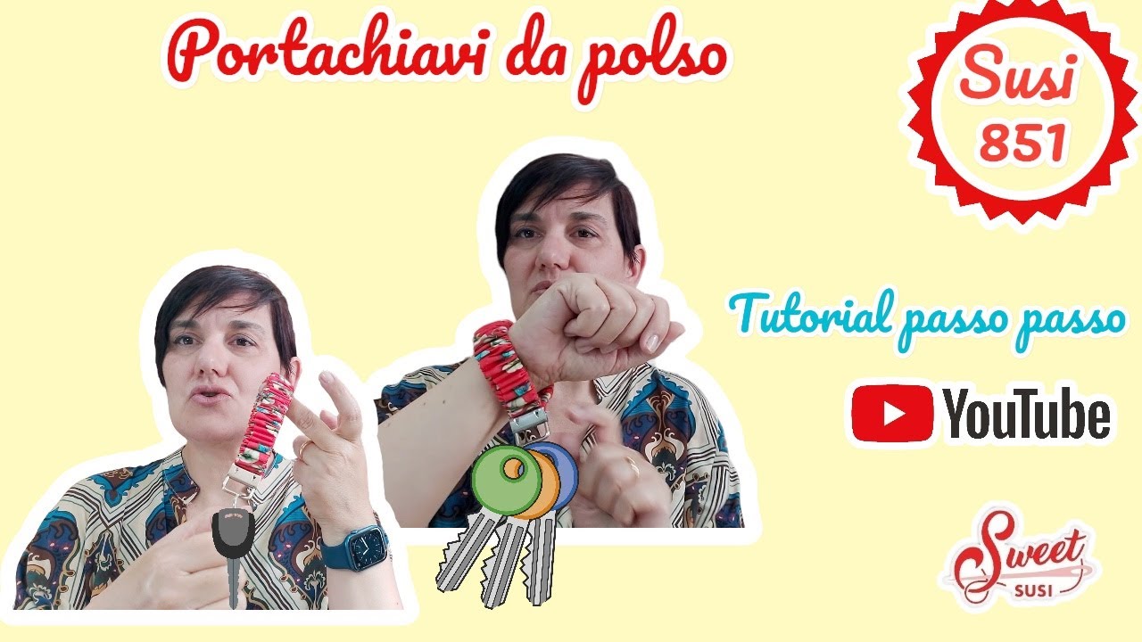 Portachiavi da polso facile ed originale | idea regalo , bomboniera o da vendere | Tutorial susi 851