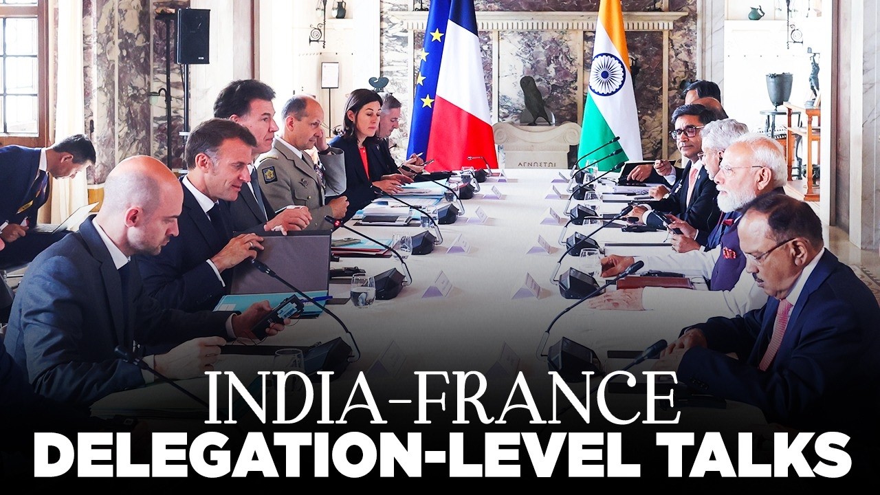 LIVE: PM Modi holds delegation-level talks with French President Emmanuel Macron in Nice