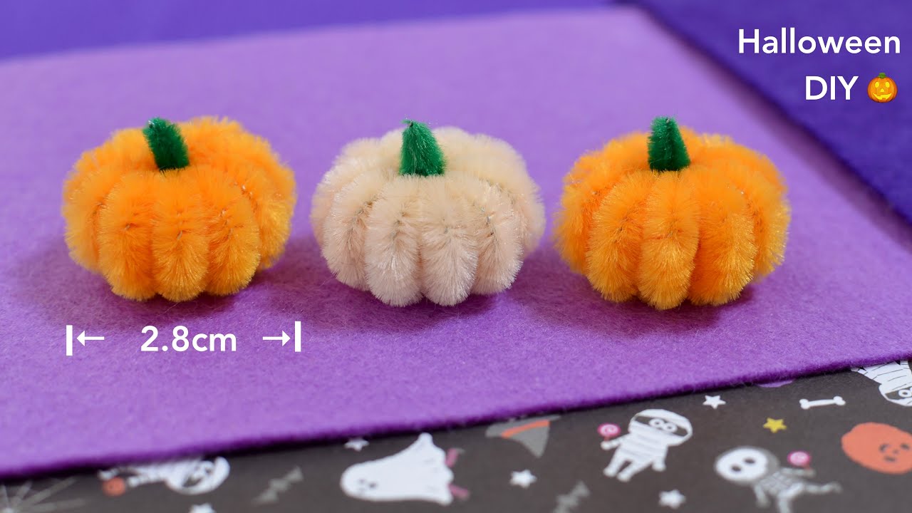 【簡単🎃ハロウィン】モールで作るカボチャ