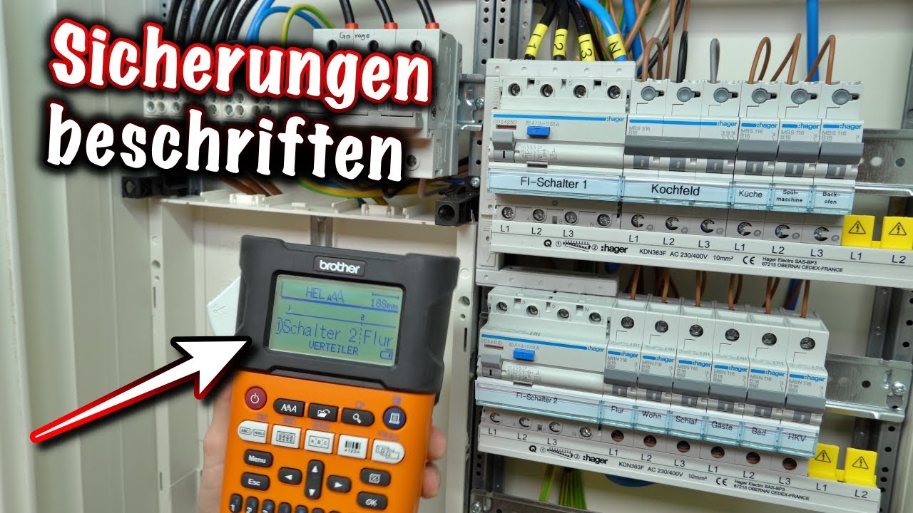 Verteilungen wie ein Profi beschriften! (Brother PT-E300VP) ElektroM