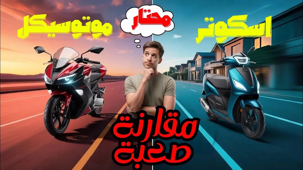 موتوسيكل ولا اسكوتر؟ المقارنة النهائية قبل ما تشتري!