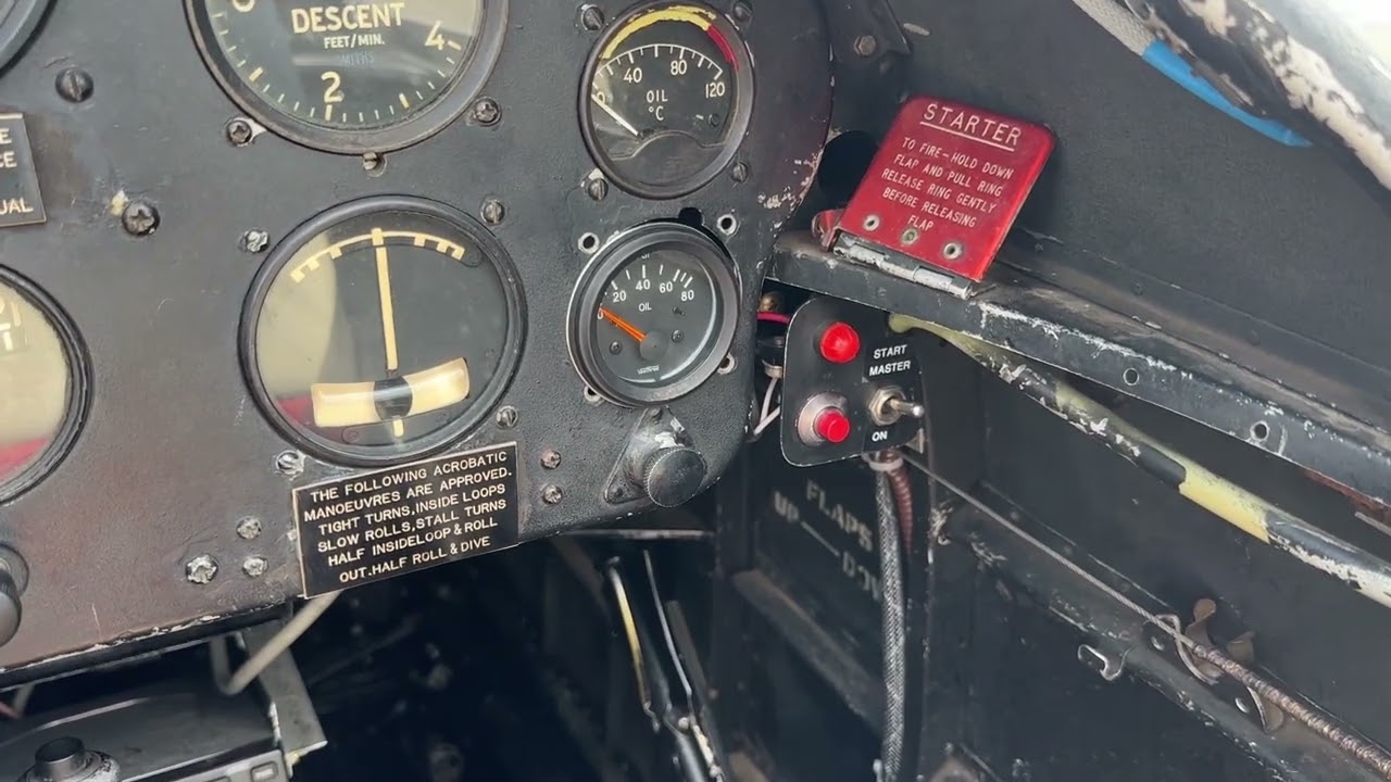 De Havilland Chipmunk cockpit tour Auckland New Zealand