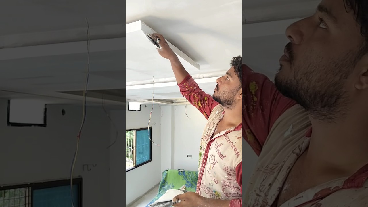 How to apply wall putty  pop ceiling border Patti