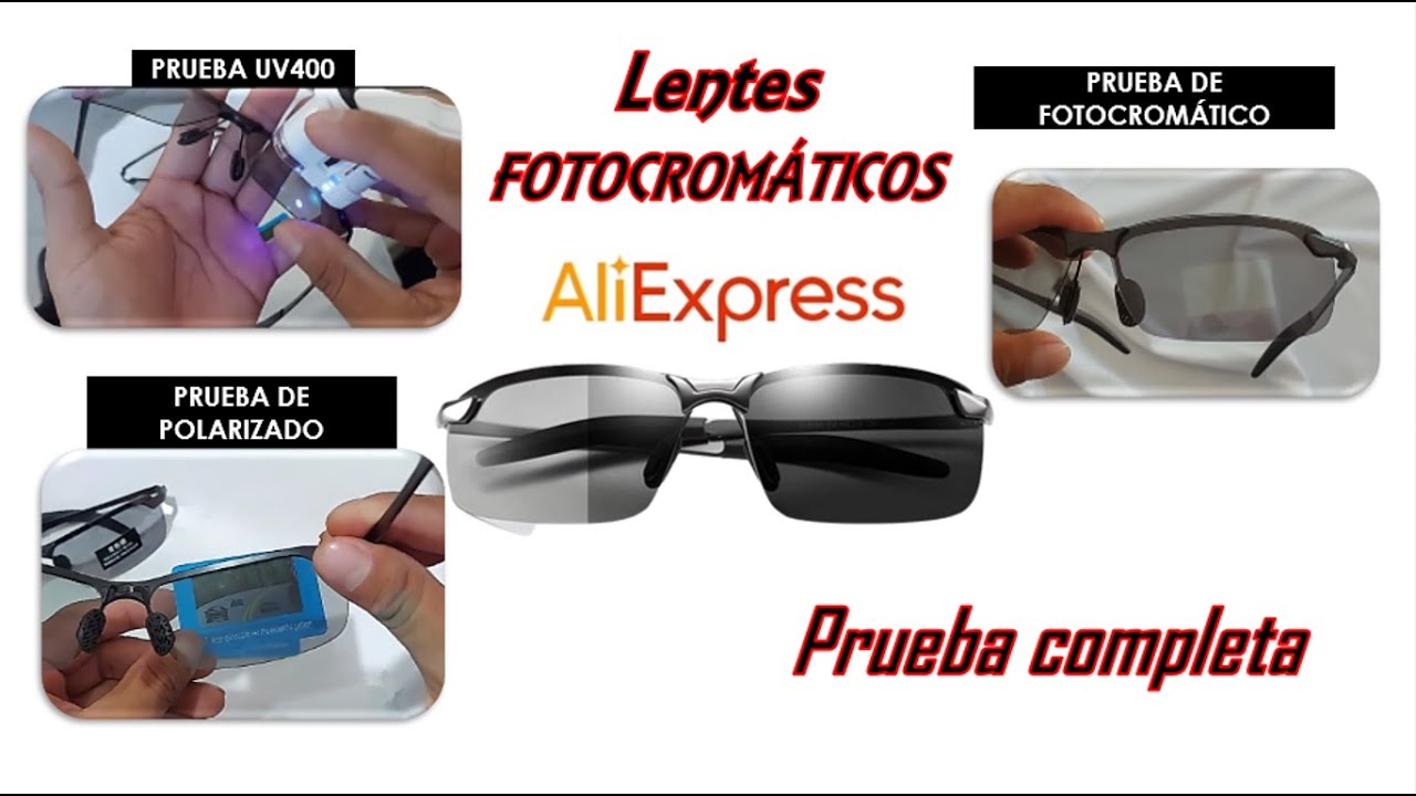 PRUEBA COMPLETA A LOS LENTES FOTOCROMÁTICOS CON PROTECCIÓN UV400 DE ALIEXPRESS