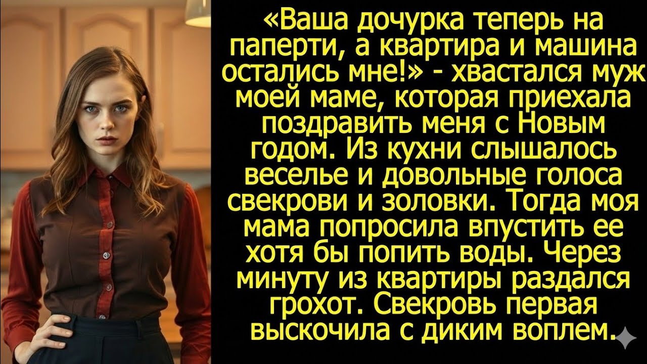 Ваша дочурка теперь на паперти, а квартира и машина остались мне!» Похвастался муж моей маме.