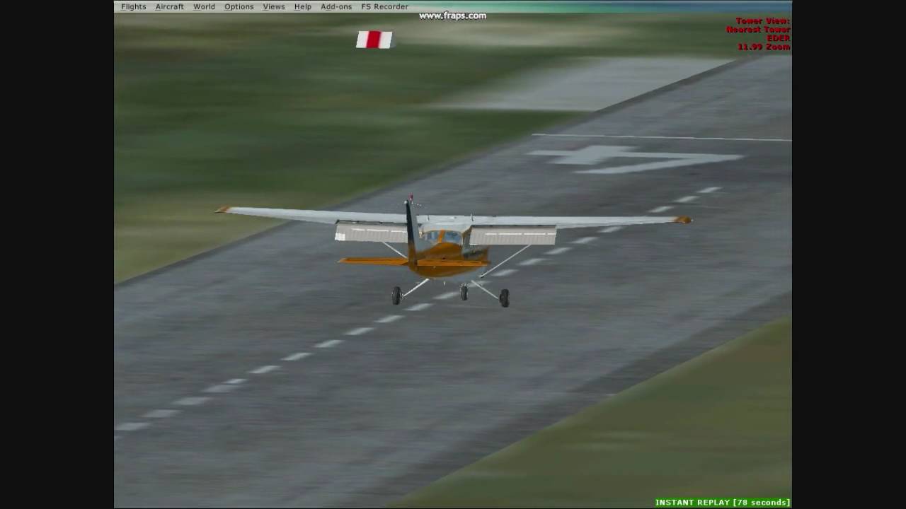 FSX Cessna 172 landing at Wasserkuppe