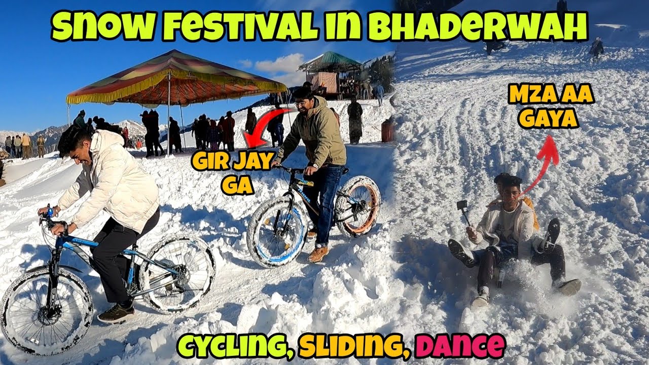 First Time Snow Festival in Gulidanda Bhaderwah ♥️// Mza Aa Gaya @akashvloggers #snow #bhaderwah