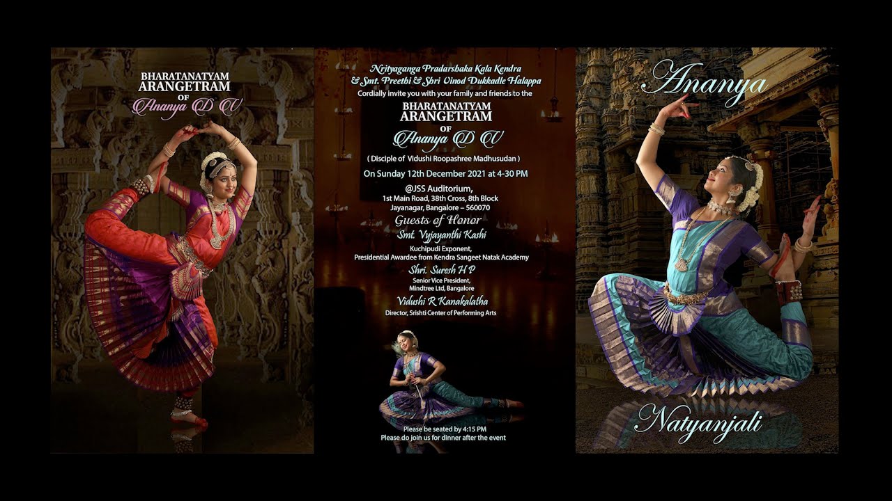 Bharatanatyam Arangetram of Ananya D V - Disciple of Vidushi Roopashree Madhusudan