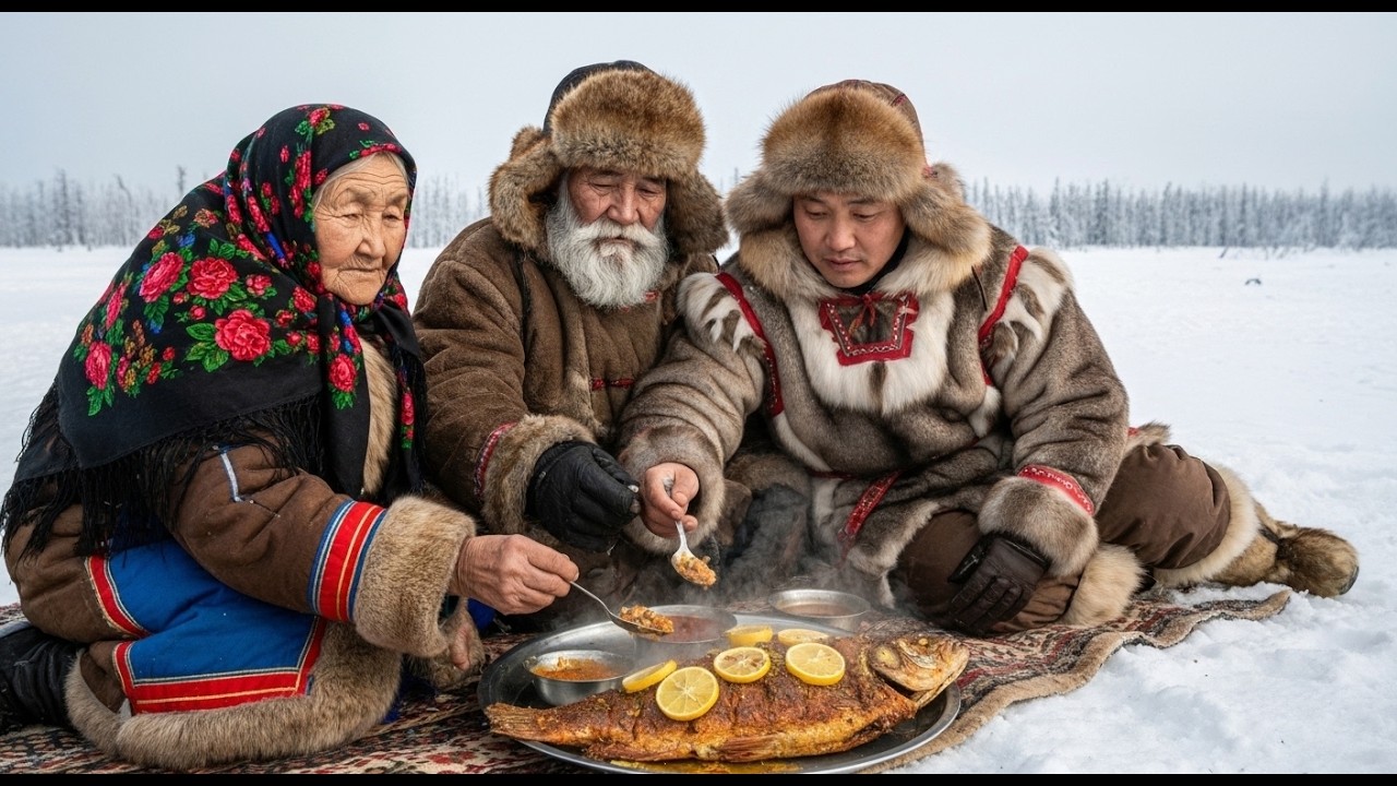 Yakutia Winter Cooking Traditional Recipes in Extreme Cold 🔥