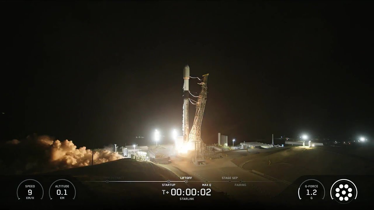 Blastoff! SpaceX launches 25 Starlink satellites from California - March 16, 2026