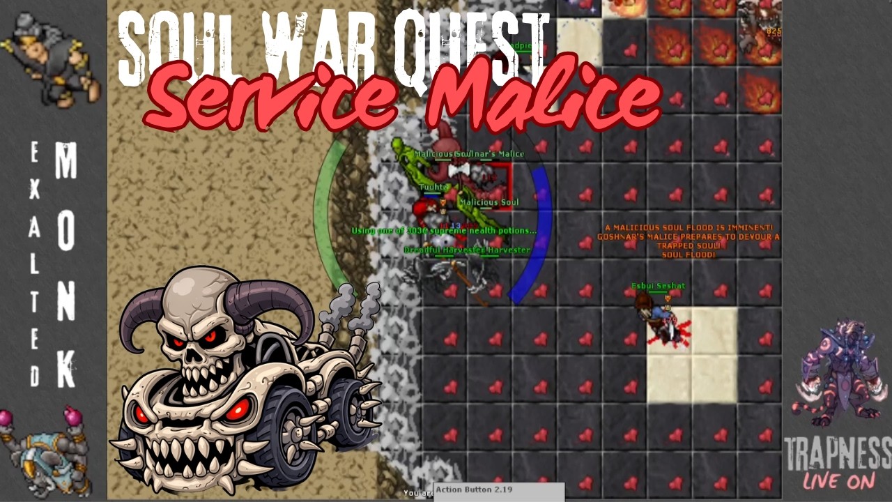 TIBIA EK 1100 - SOUL WAR QUEST SERVICE - GOSHNAR`S MALICE