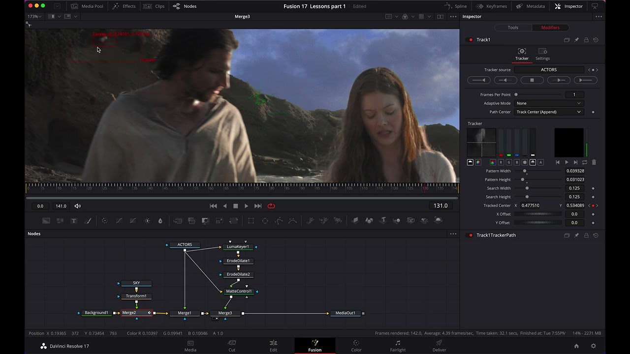 DaVinci Resolve 17 FUSION - Sky Replacement VFX (Lesson 3)