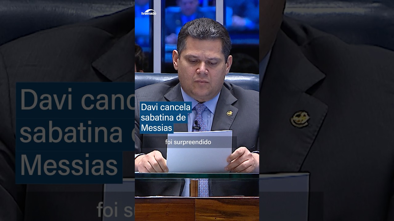 Davi Alcolumbre cancela sabatina de Jorge Messias - #Shorts