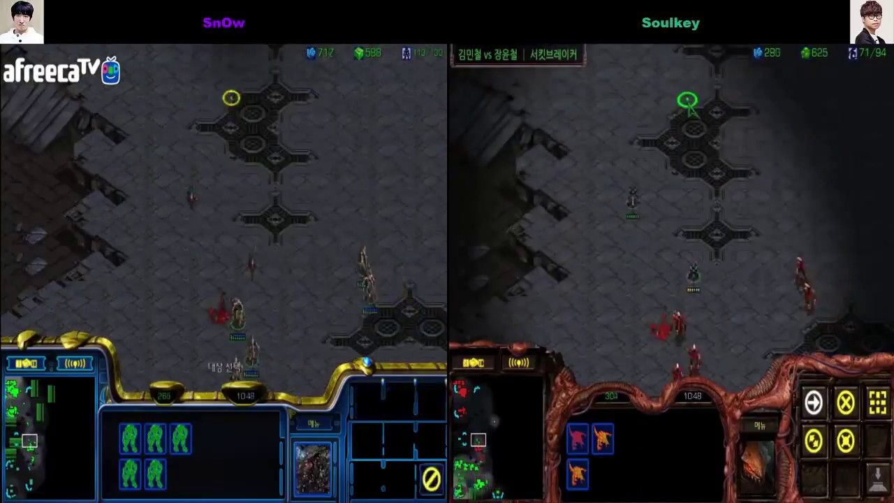 스타1 StarCraft: Remastered 1:1 (DUEL FPVOD) SnOw 장윤철 (P) vs Soulkey 김민철 (Z) Circuit Breakers 써킷브레이커