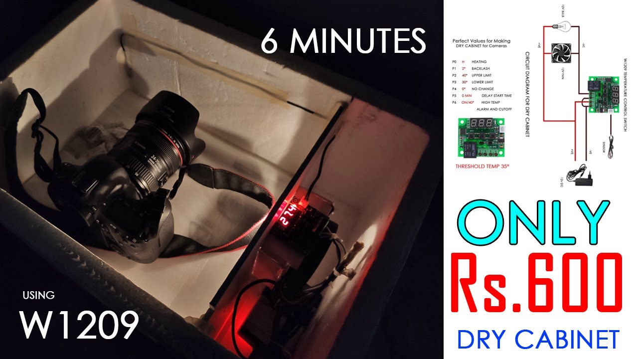 How to make Dry Cabinet for camera Rs.600 | എങ്ങനെ ഡ്രൈ ക്യാബിനറ്റ് ഉണ്ടാക്കാം ?