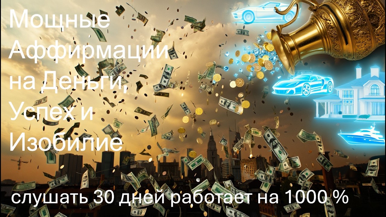 Мощные Аффирмации на Деньги, Успех и Изобилие слушать 30 дней работает на 1000 %
