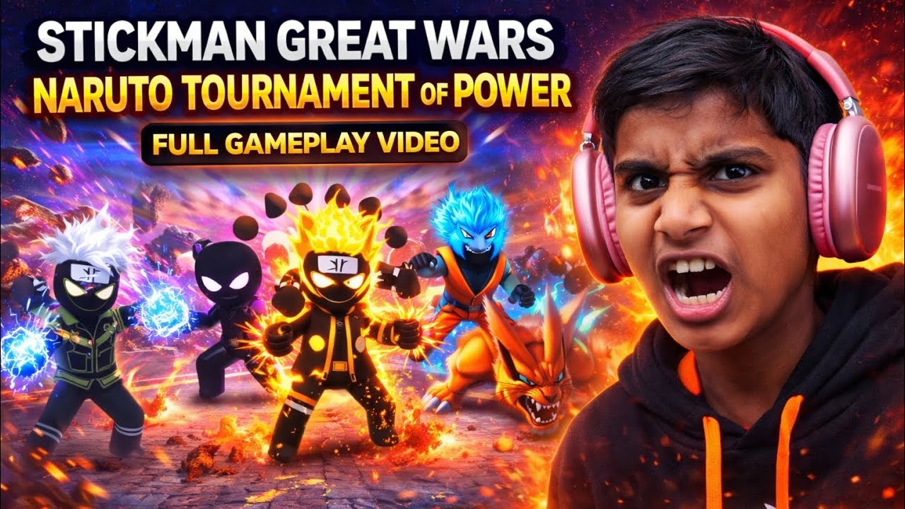 STICKMAN GREAT WARS NARUTO TOURNAMENT OF POWER FULL GAMEPLAY VIDEO 