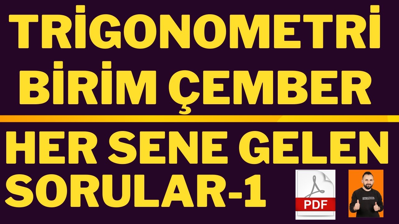 Trigonometri BİRİM ÇEMBER | HER SENE SORU GELİYOR | +1 NET | AYT TRİGONOMETRİ
