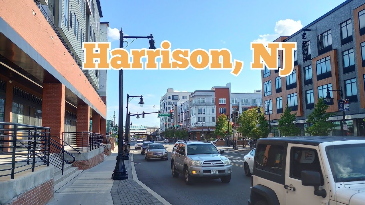 Walk tour in Harrison, New Jersey, USA | PATH Station to some of the streets north of the station