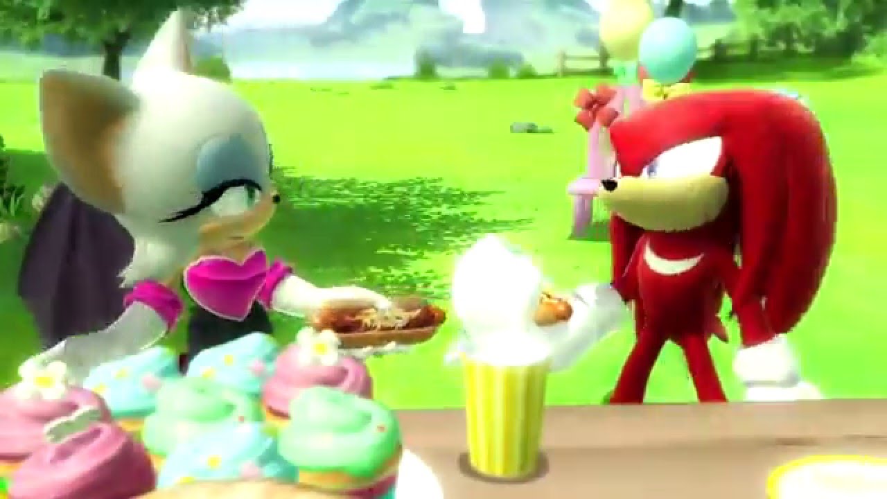 knuckles and rouge -  interactions in Sonic Games
