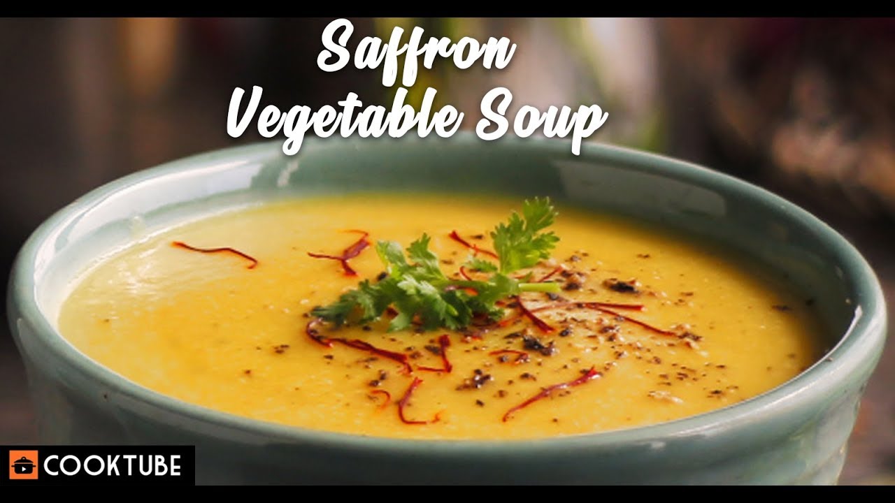 Saffron Vegetable Soup Recipe | Potato, Leek & Cauliflower Soup Recipe