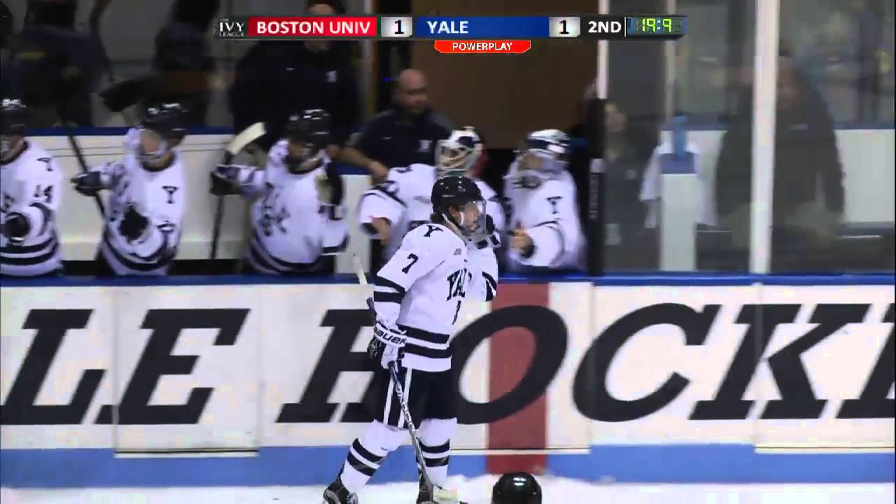 Highlights: Yale Men's Ice Hockey Beats BU 3-2 Dec. 11, 2015