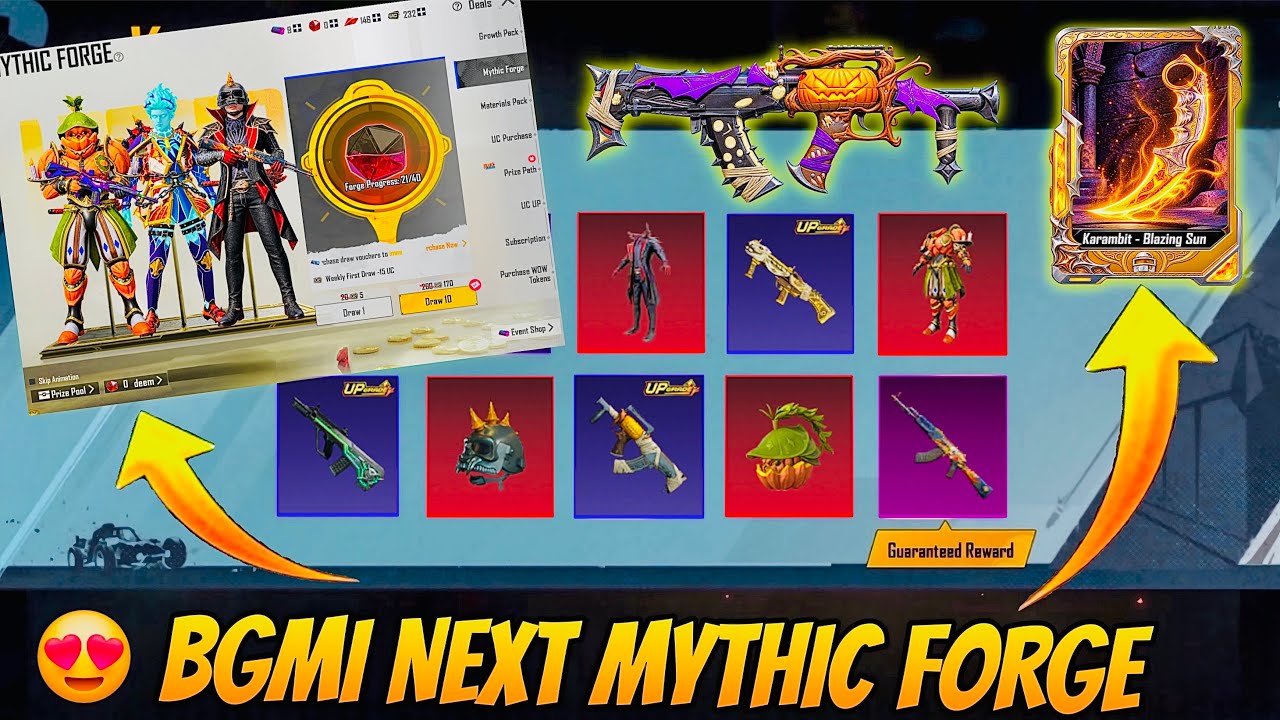 😍FREE UPGRADE AKM SKIN IN MYTHIC FORGE ??? BGMI 4.6 UPDATE MYTHIC FORGE ITEMS ??? @ParasOfficialYT