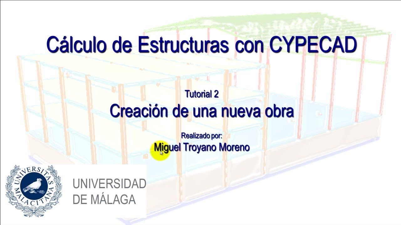 CYPECAD 02-Cálculo de Estructuras con CYPECAD. Creación de una nueva obra.