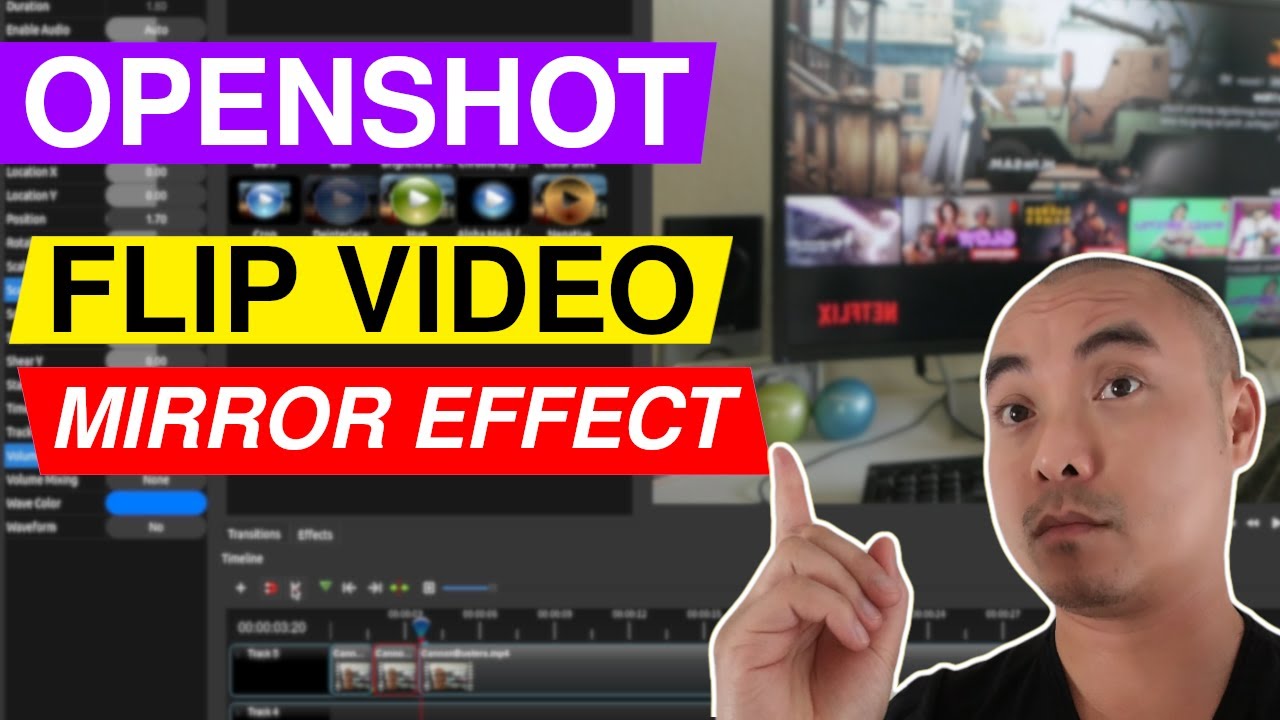 Openshot How To Flip Video With Animation! (Mirror Effect, Flip Effect) | Openshot Tutorial