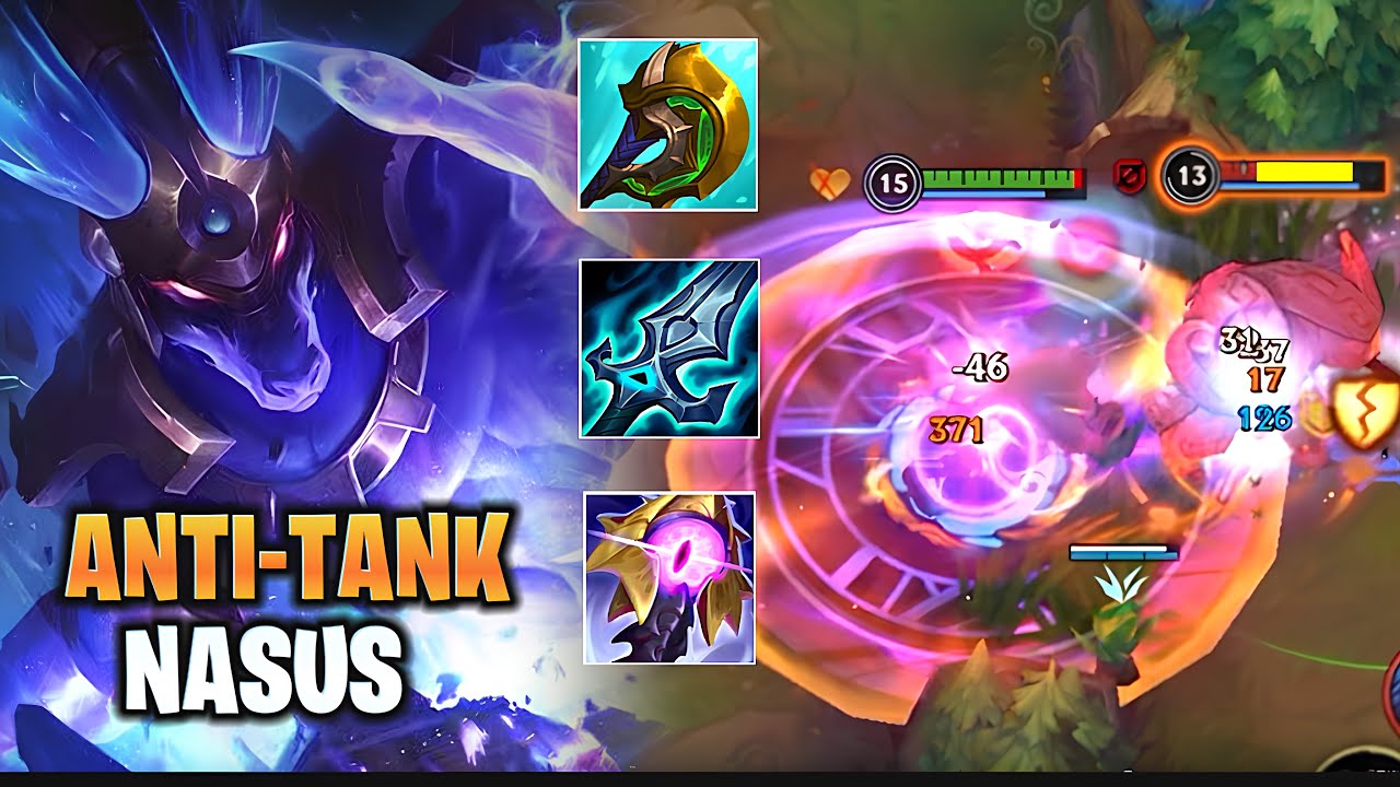 This anti-tank Nasus build shreds tanks in Wild Rift! Gameplay (Runes & Build)