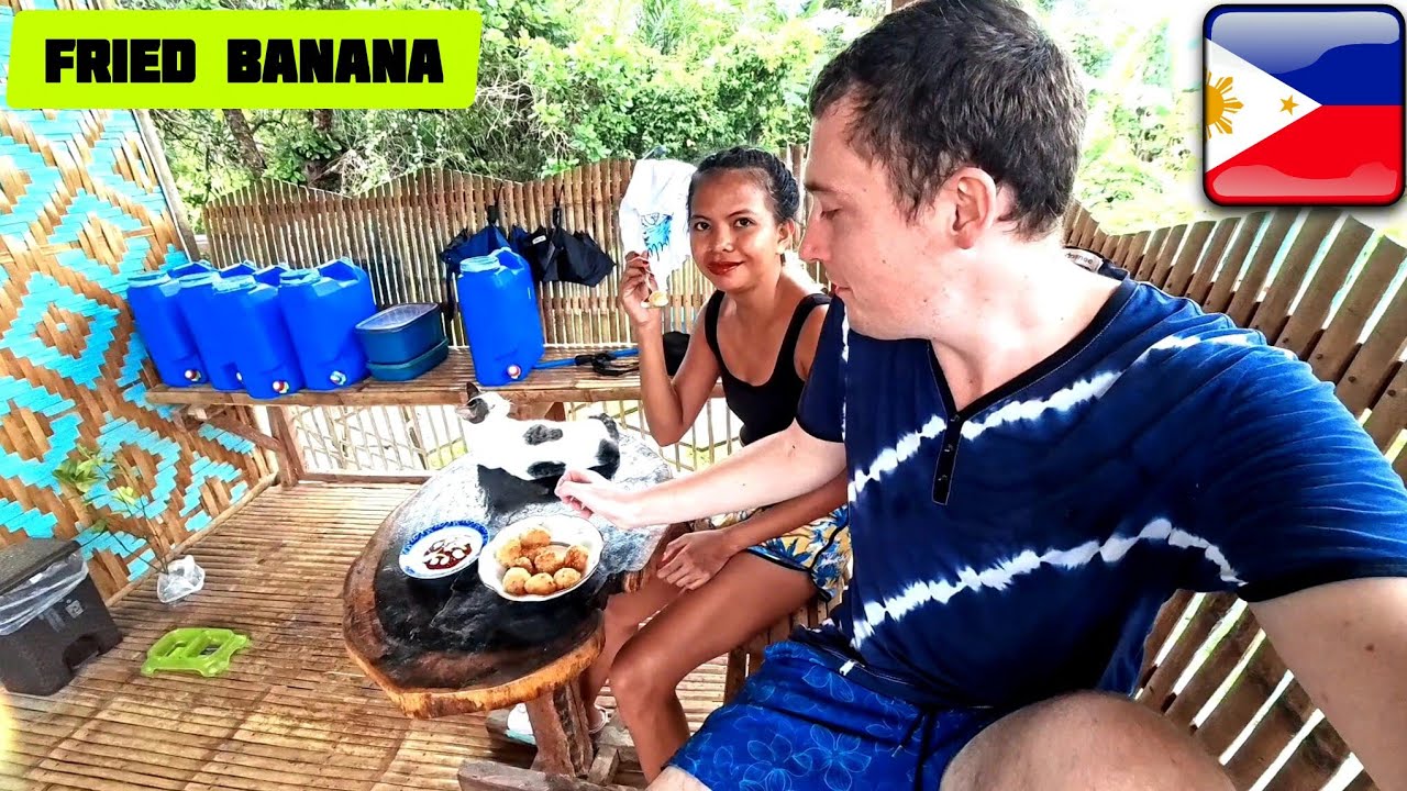 🇵🇭 BEAUTIFUL GIRL From COUNTRYSIDE FRIED BANANA for me in the Philippines! 