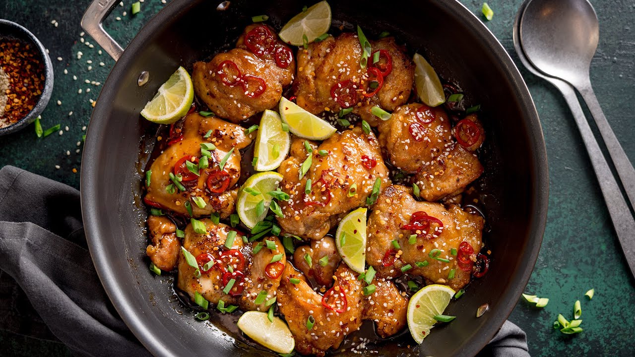 Easy chilli lime; no-marinade, one-pan, sticky-glaze-in-minutes!