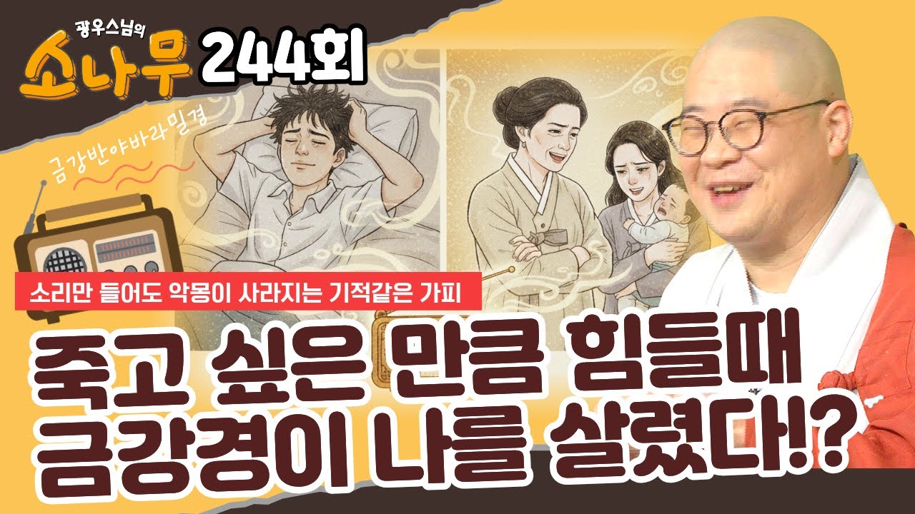 인생이 괴롭고 답답할 때 반드시 들어야 할 법문 - 금강경 독송의 놀라운 공덕 |광우스님의 소나무 244회 전체영상 #광우스님 #소나무