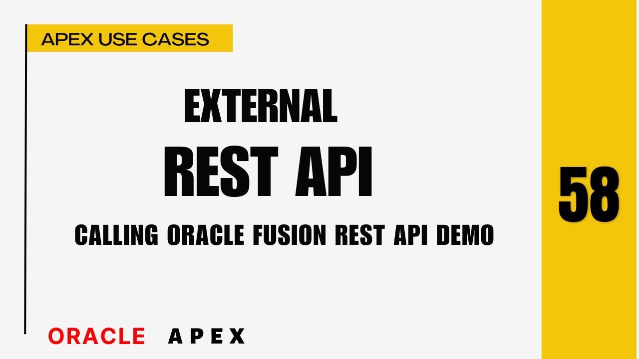 APEX 58: Вызов внешнего REST API в Oracle APEX | REST API Fusion Workers | Учётные данные и пагин...