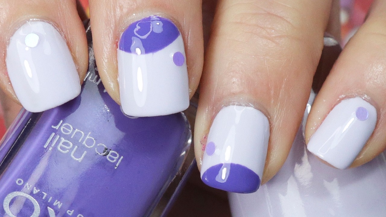 Easy Purple Nails | Confetti Nail Art | Simple Nail Tutorial for Beginners