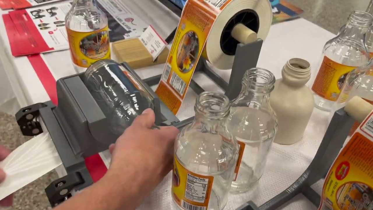 Meet the Label Slayer for labeling syrup bottles