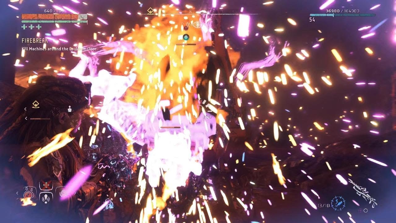 Firebreak | Kill the machines around the Cauldron Door | Frozen Wilds | Horizon Zero Dawn Remastered