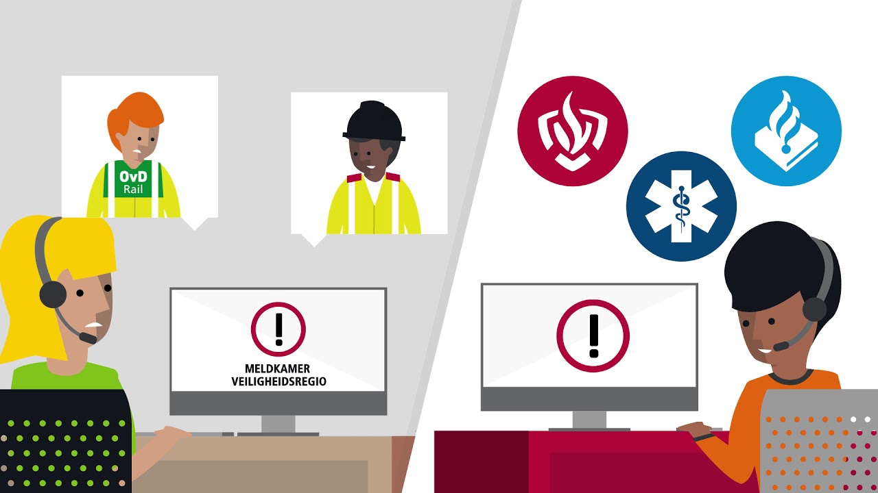 Animatie Incidentenbestrijding botsing