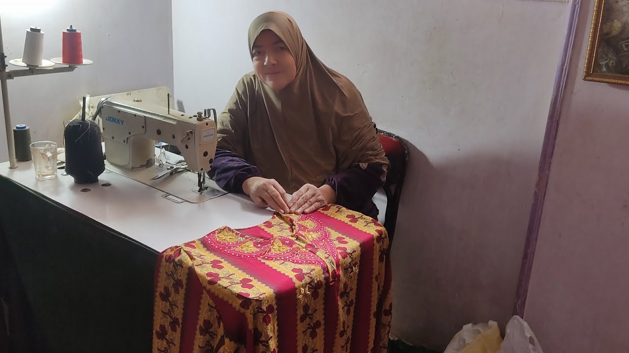قص وخياطه جلابيه ازاي جاهزه بالظبط