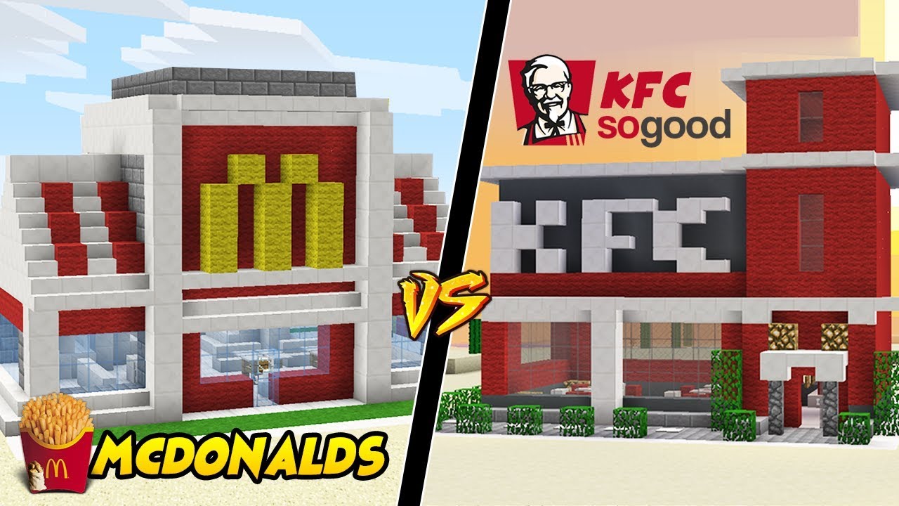 MCDONALDS VS KFC W MINECRAFT?! || GPLAY VS VITO MINECRAFT CHALLENGE!