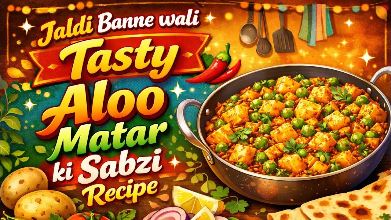 Aloo Matar ki Sukhi Sabji Recipe 🫰🏻 जल्दी बनने वाली सब्जी सुबह का नाश्ता के लिए 🔥 #simplyseema 
