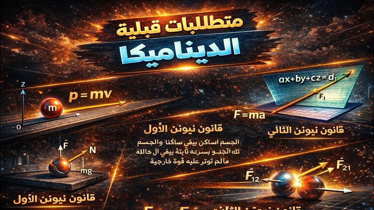 شرح متطلبات قبلية الديناميكا الصف الثالث الثانوي 2026 ج1
