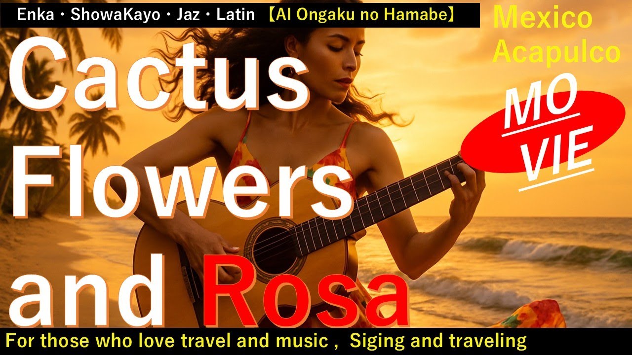 【English song】「Cactus Flowers and Rosa」　I’m searching for your shadow. Only waves reply to me.