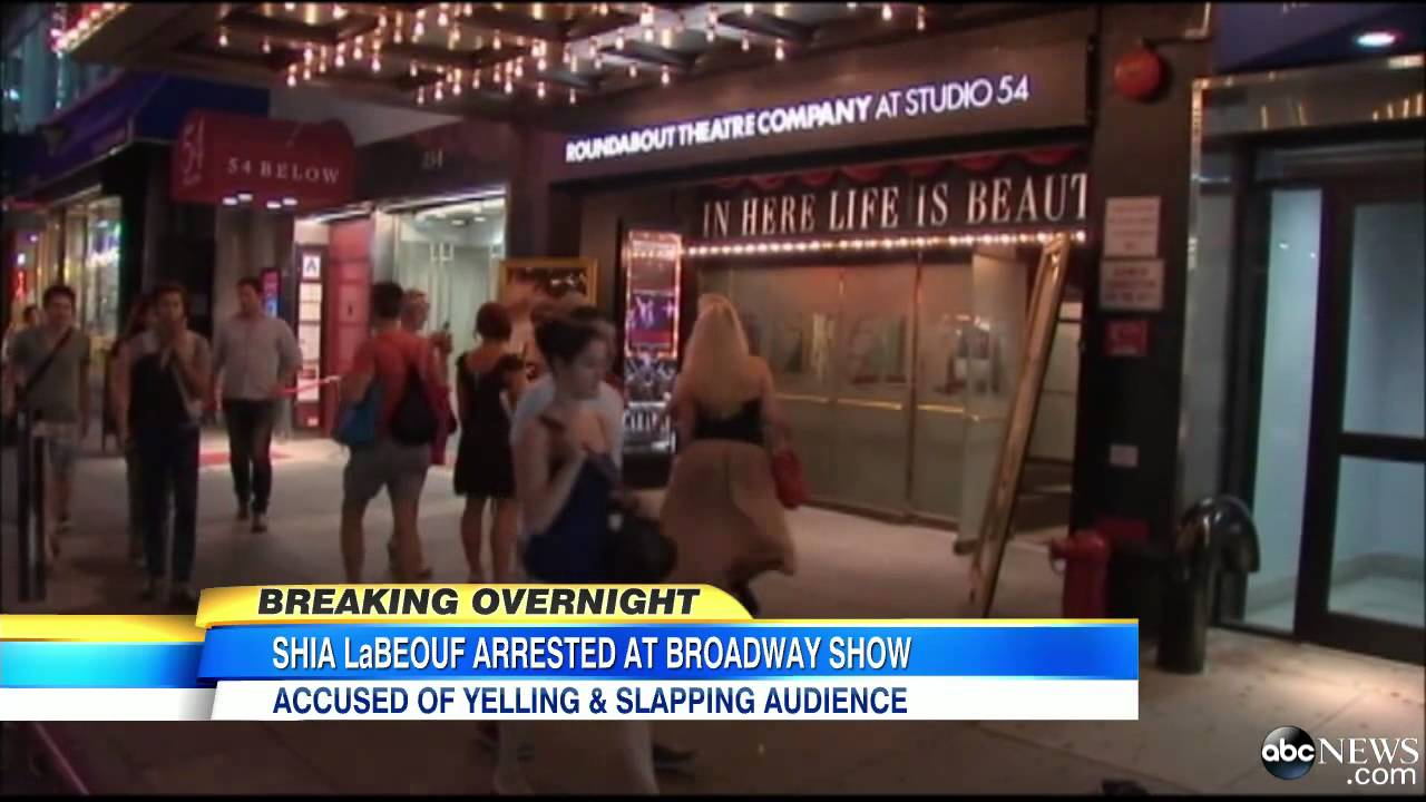 Shia LaBeouf Arrested, Charged in New York for Disorderly Conduct at 'Cabaret' on Broadway