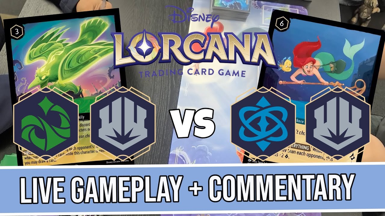 Lorcana Live Gameplay! Sapphire/Steel Wheel vs Emerald/Steel Bucky Discard | S4: Ursula's Return
