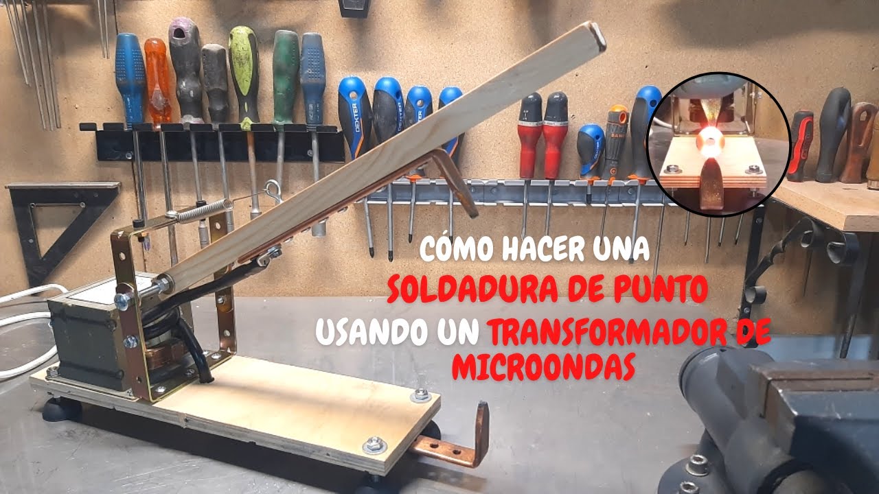 SOLDADORA DE PUNTO CON UN TRANSFORMADOR DE MICROONDAS