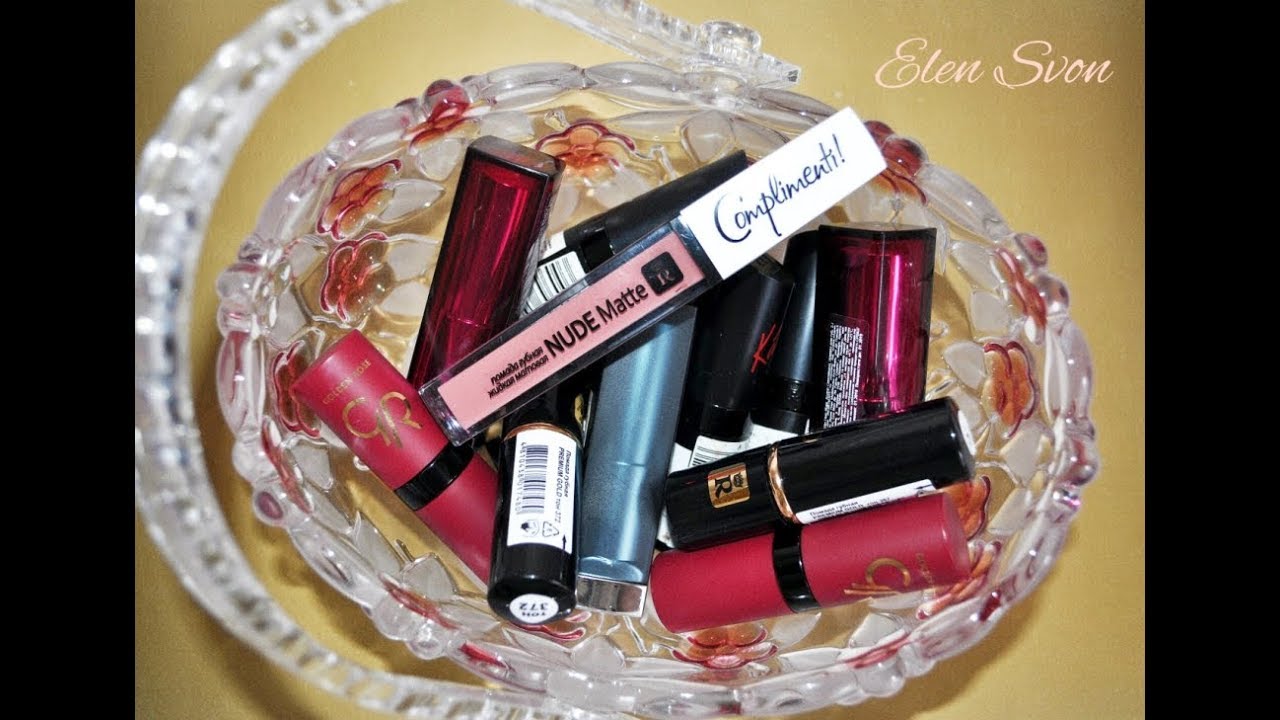 Мои помады (Relouis/Релуи, Relouis Complimenti, Rimmel, Seventeen, Maybelline, Golden Rose)