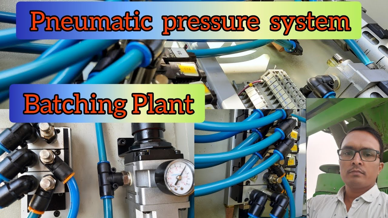 Batching plant penomatic box solenoid switch regulator lubricator operating system in RMC plant